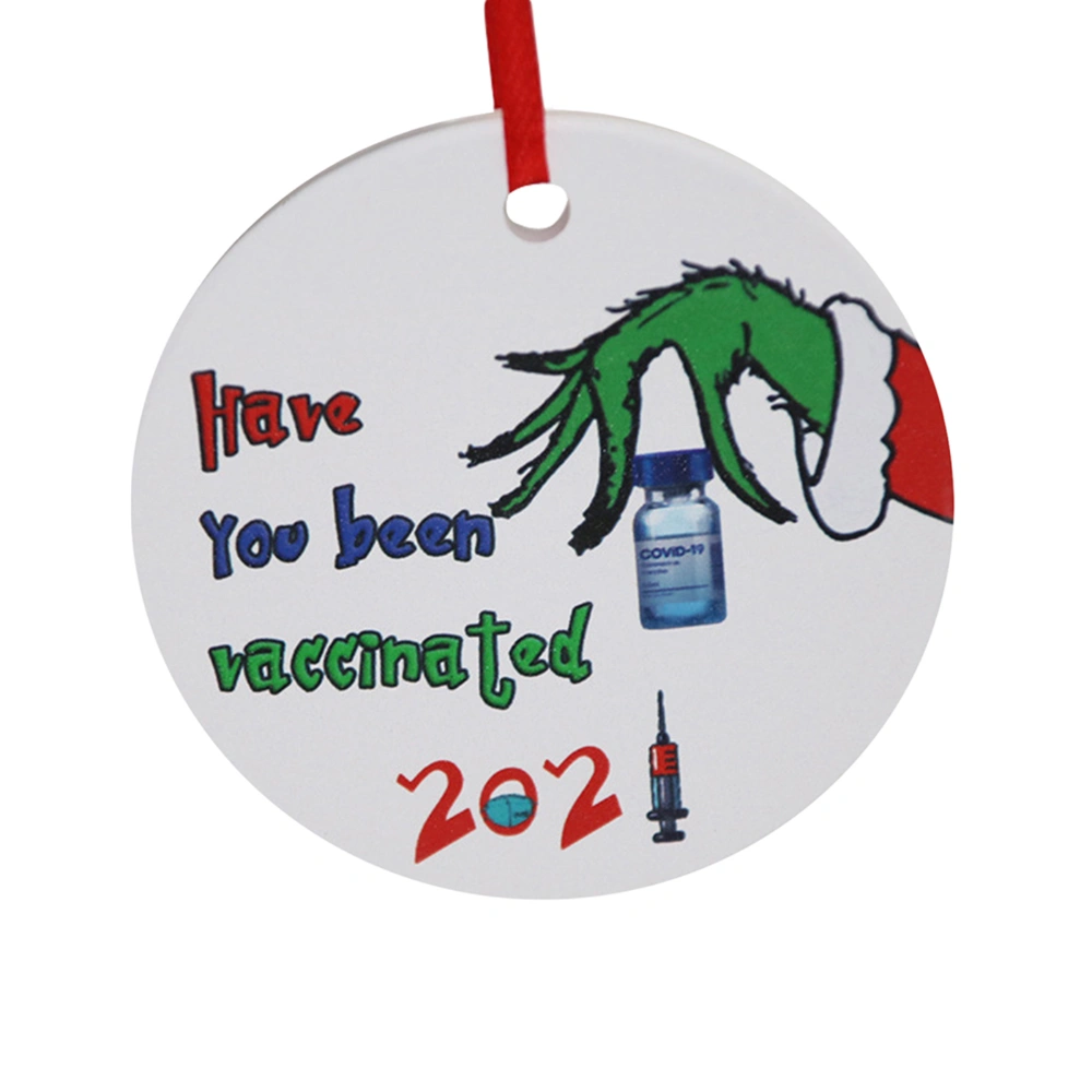 Christmas Hanging Decorations, Letter Vaccine Print Pendant Ornament