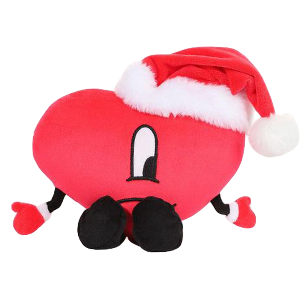 Christmas Heart Shaped Plush Doll Stuffed Throw Pillow for Kids Adults