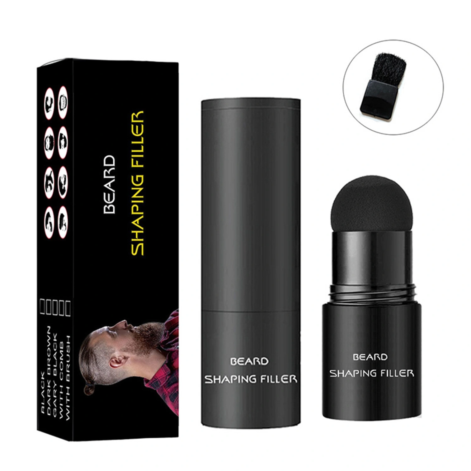 Men's Beard Tool Waterproof Sweat-proof Four-pronged Tip Filling Rod