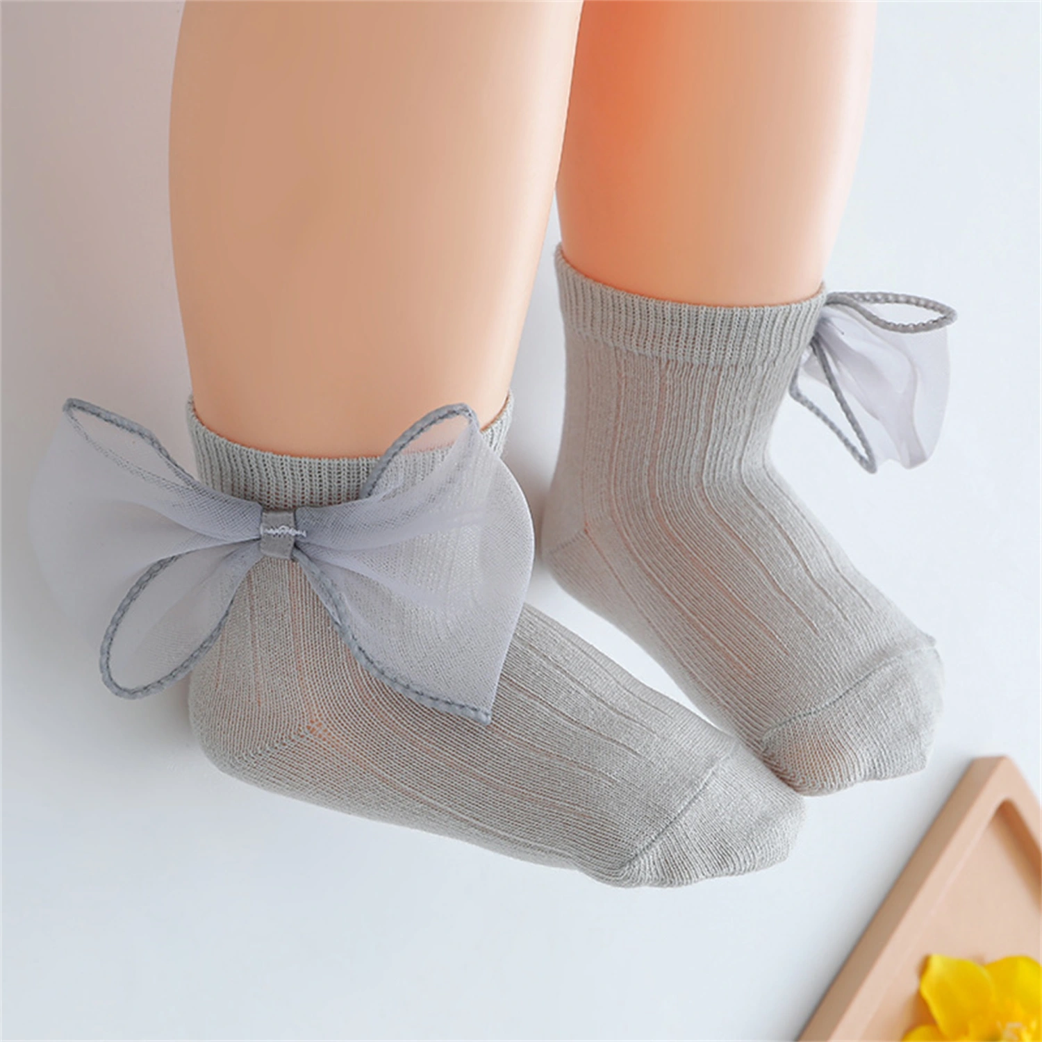 Infant Girls Socks with Bow Cute Baby Princess Dress Socks for Toddler