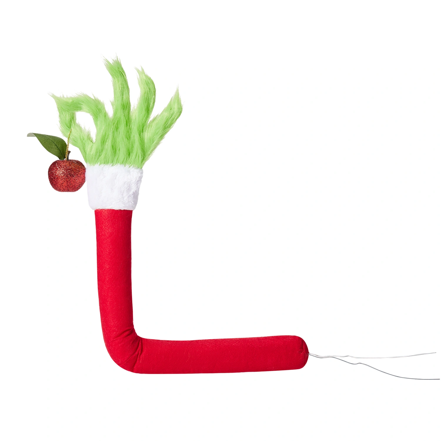 Christmas Tree Plush Doll Cartoon Character’s Arm Holding Apple