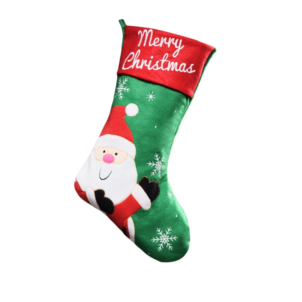 Christmas Stocking Decoration with Hanging Rope, Cartoon Pattern