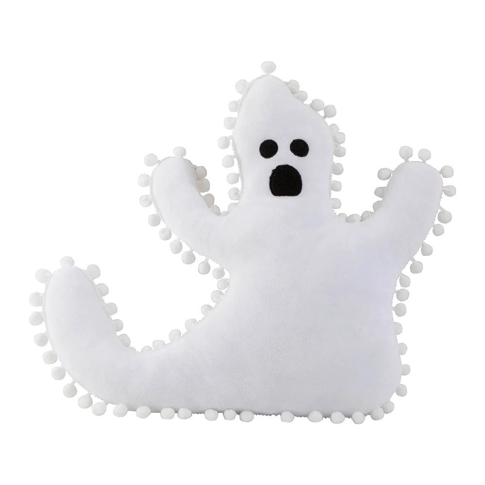 Halloween Ghost Plush Doll, Fluffy Fringed Ghost Shaped Stuffed Toy