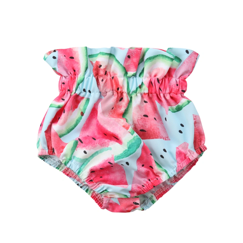 Baby Summer Panty, Watermelon Print High-Waisted Stretchy Diaper Cover