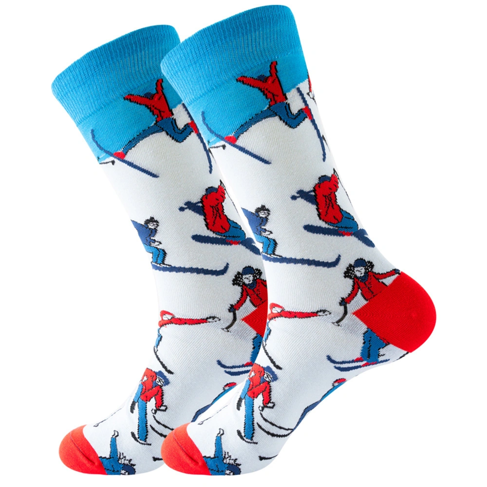 Unisex Knee-high Stockings, Cartoon Printing Mid-calf Length Socks