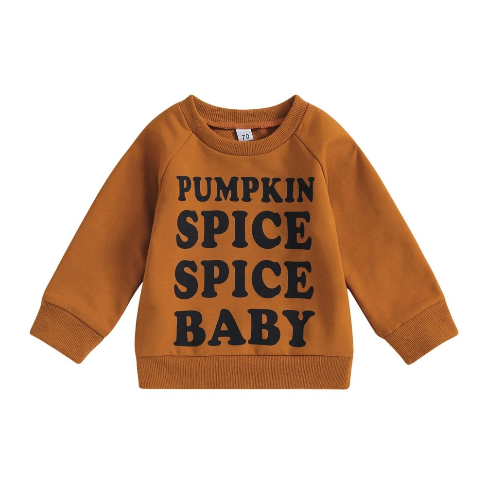 Baby Halloween Sweatshirt Casual Letter Print Long Sleeve Pullovers 