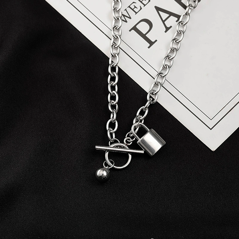 Women Personalized Choker, Adults Lock Bell Pendant Necklace