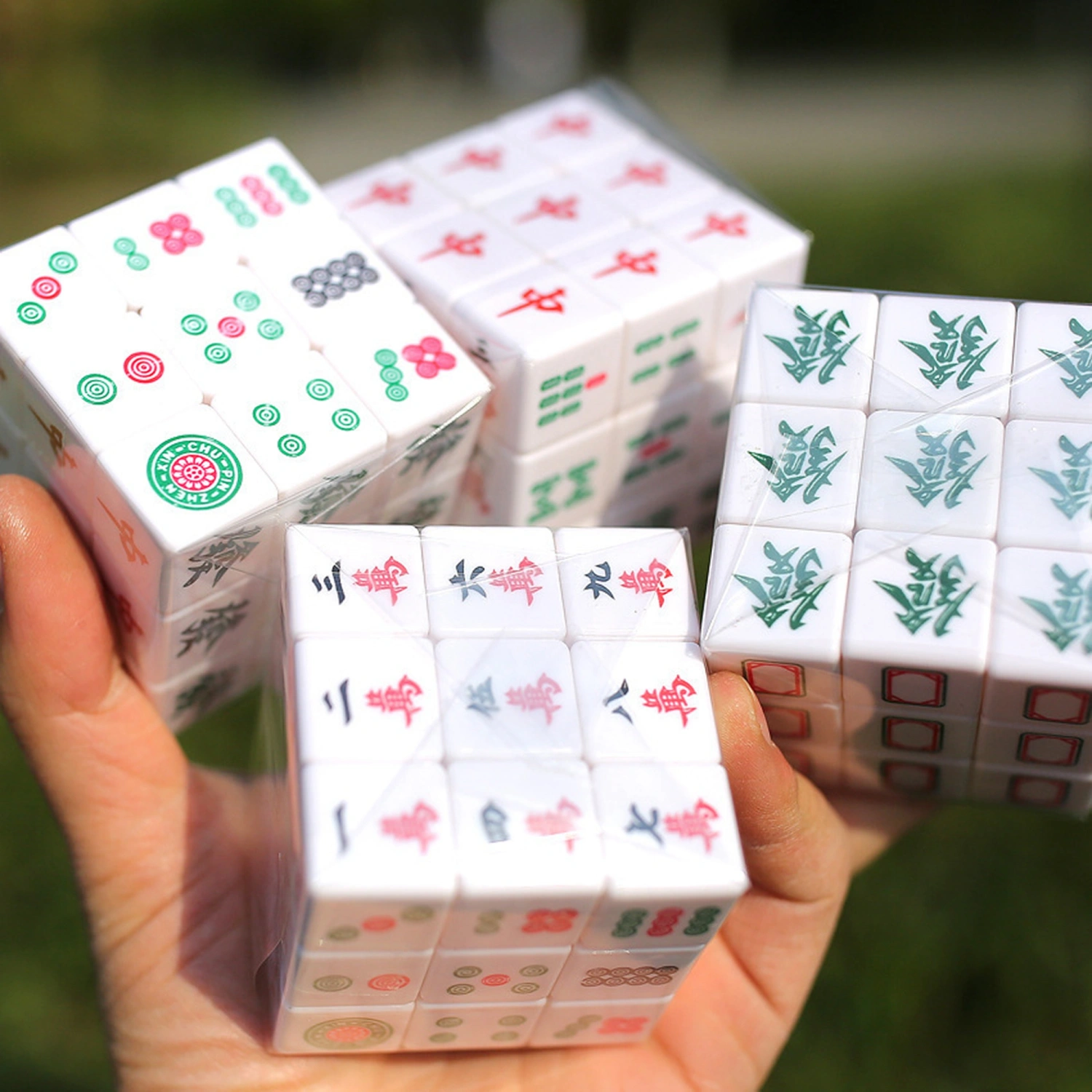 Creative 3x3 Mahjong Magic Cube Character Matching Speed Cube Puzzle