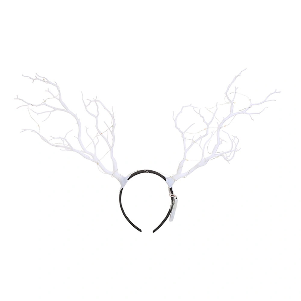 Christmas Antler Headband, Light Up Tree Branch Hair Hoop Headpiece