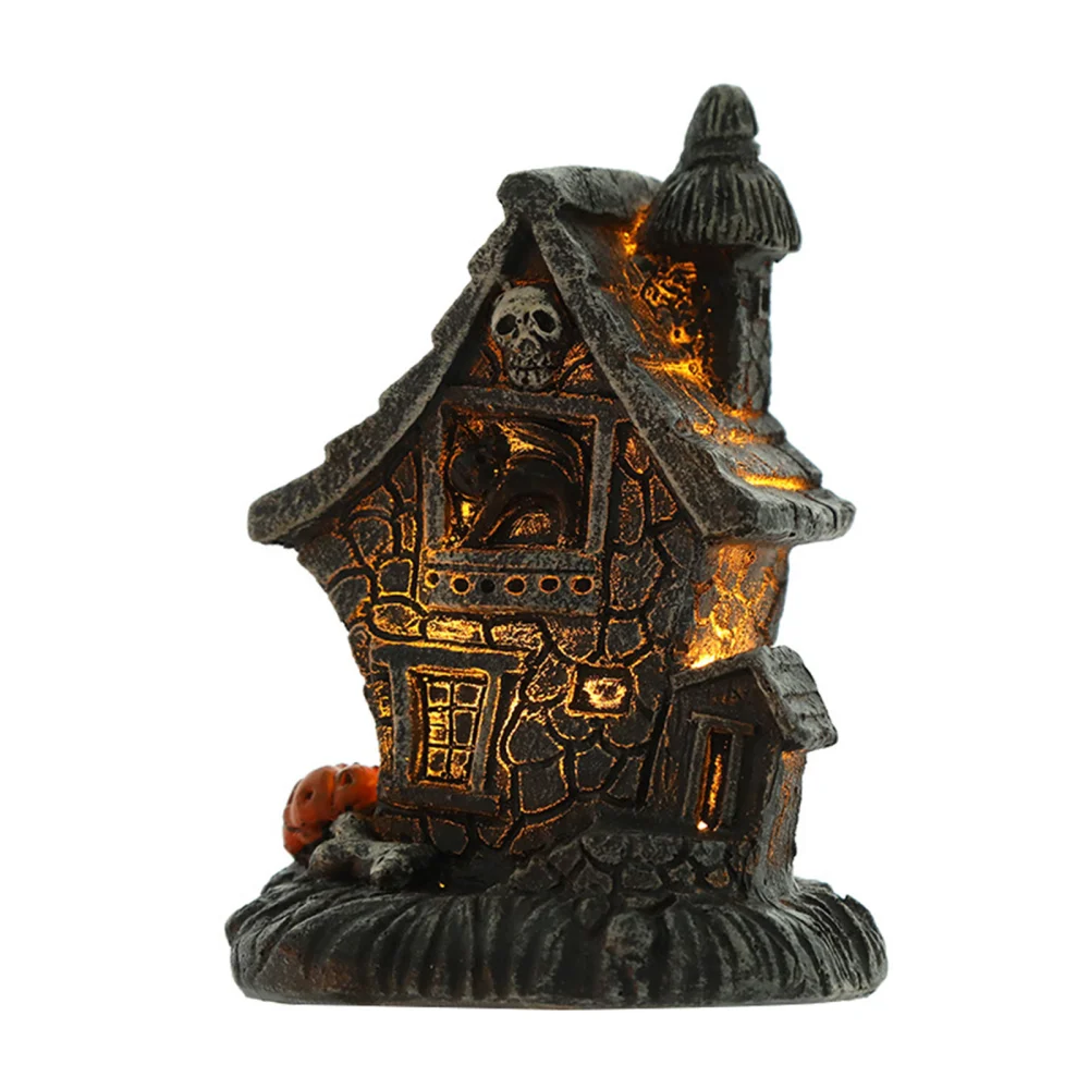 Halloween Resin Haunted House Light Weird Atmosphere Ornament