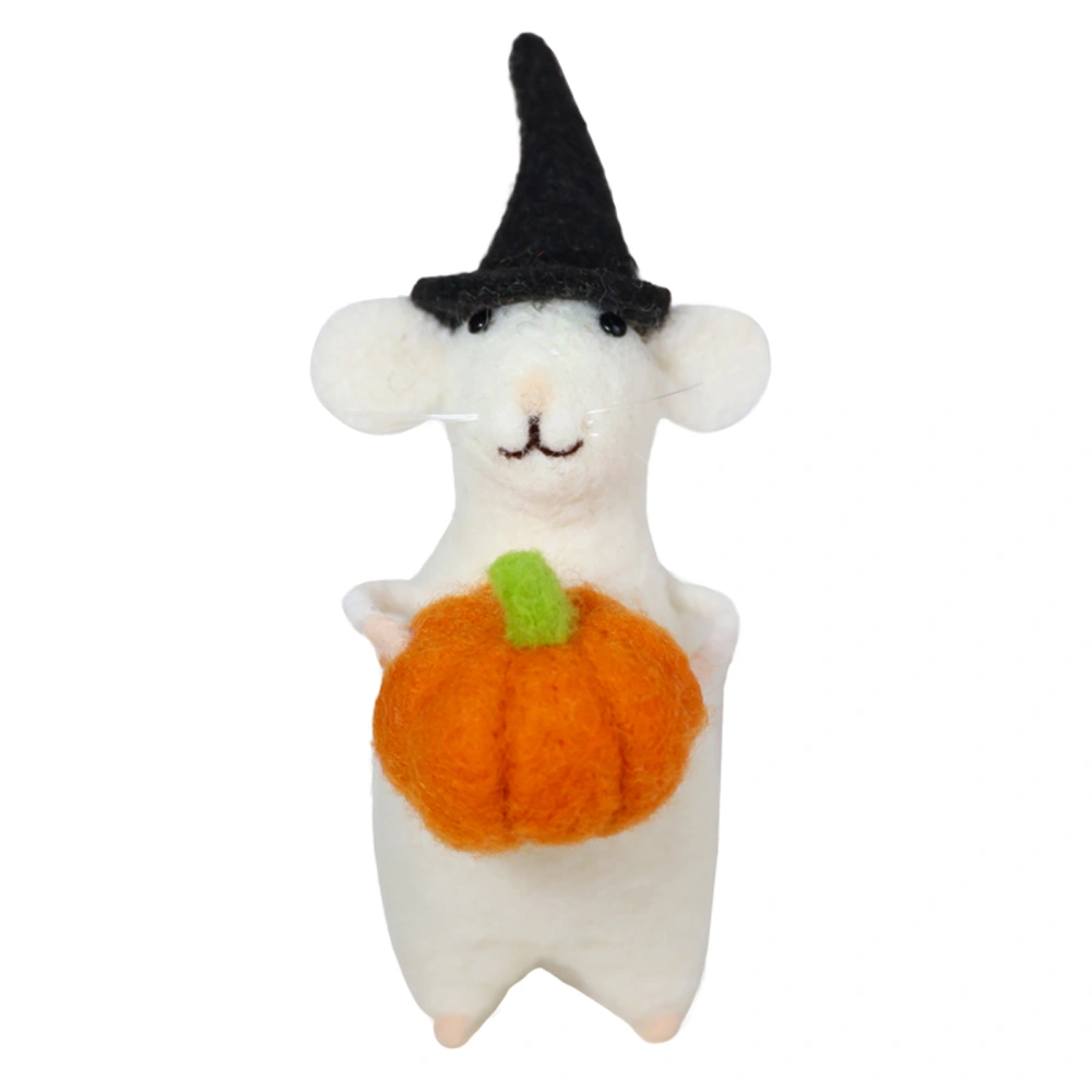 Halloween Ornament Cartoon Pumpkin Mouse Santa Hat Cake Scarf Doll 