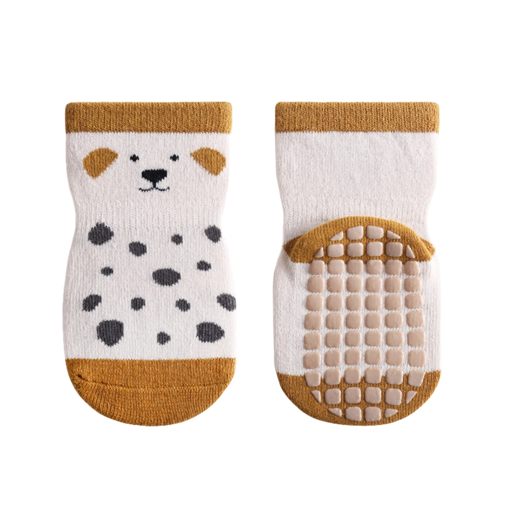 Baby Floor Socks Cartoon Animal Print Anti-slip Crew Socks for Kids