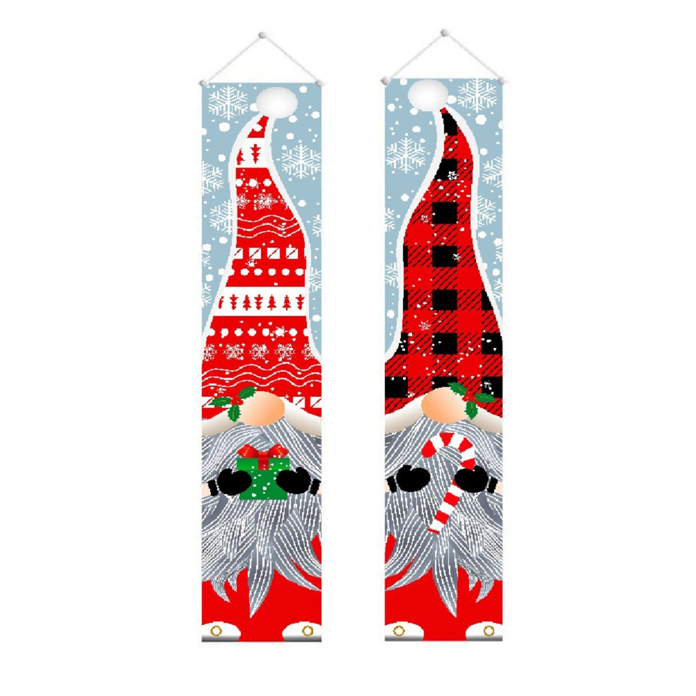 Christmas Door Curtain Faceless Doll Decoration Couplets Hanging Flag