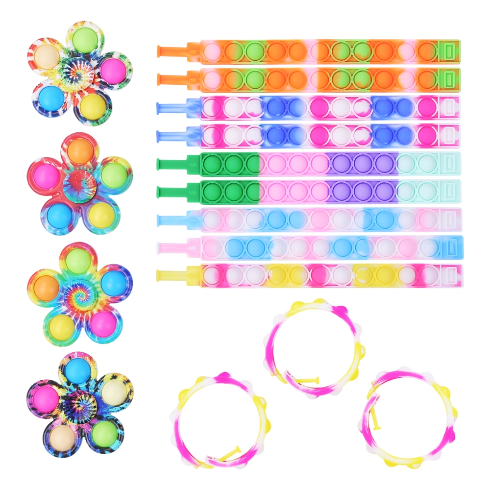 Fidget Toy 16 Pieces Set, Bracelet Spinner Finger Bubble Wristwatch