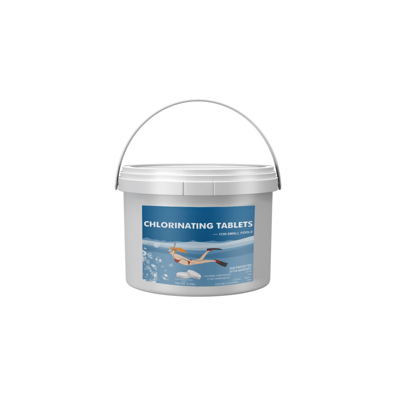 1 Inch Cleaning Chlorine Tablets for Swimming Pools Hot Tubs & Spas