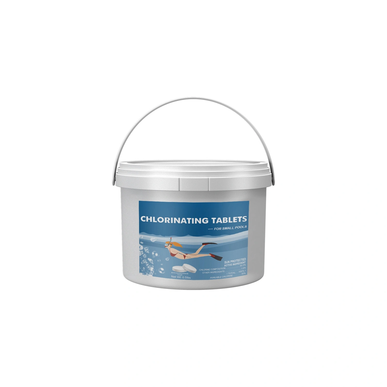 1 Inch Cleaning Chlorine Tablets for Swimming Pools Hot Tubs & Spas