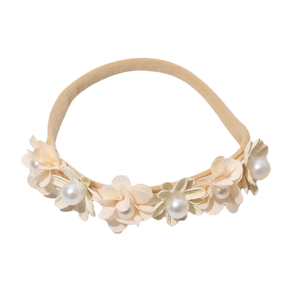 Baby Flower Headbands, Soft Pearl Floral Headbands Hairbands