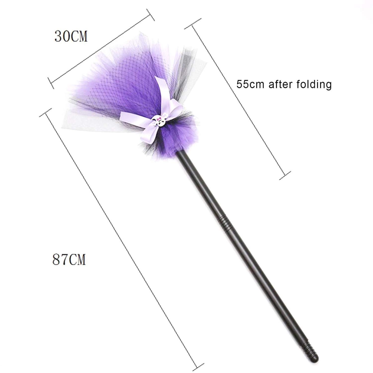 Halloween Witch Broom for Kids, Plastic Cosplay Broomstick Props