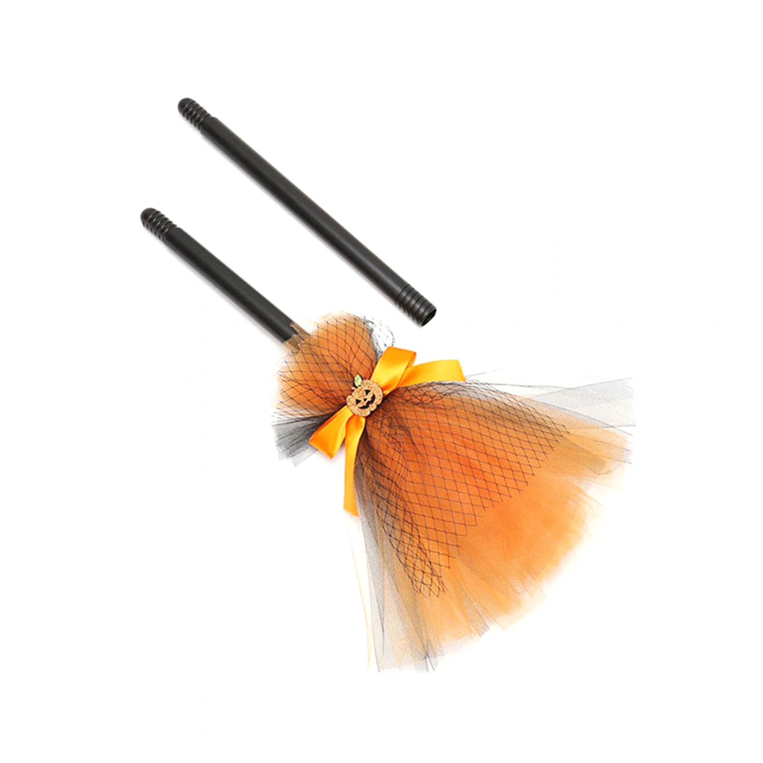 Halloween Witch Broom for Kids, Plastic Cosplay Broomstick Props
