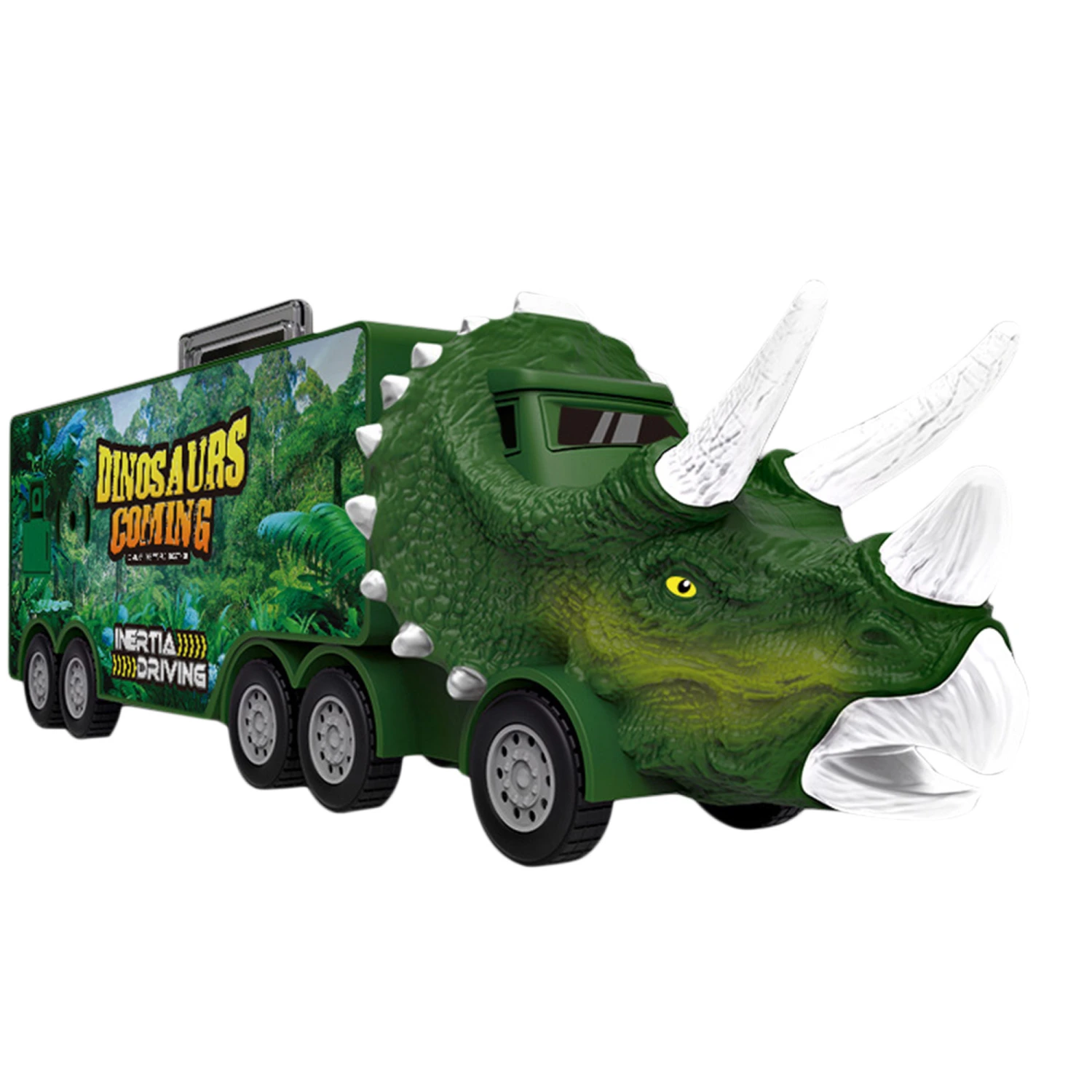 Dinosaur Shaped Toy Cars with Slide, Light and Music Effects