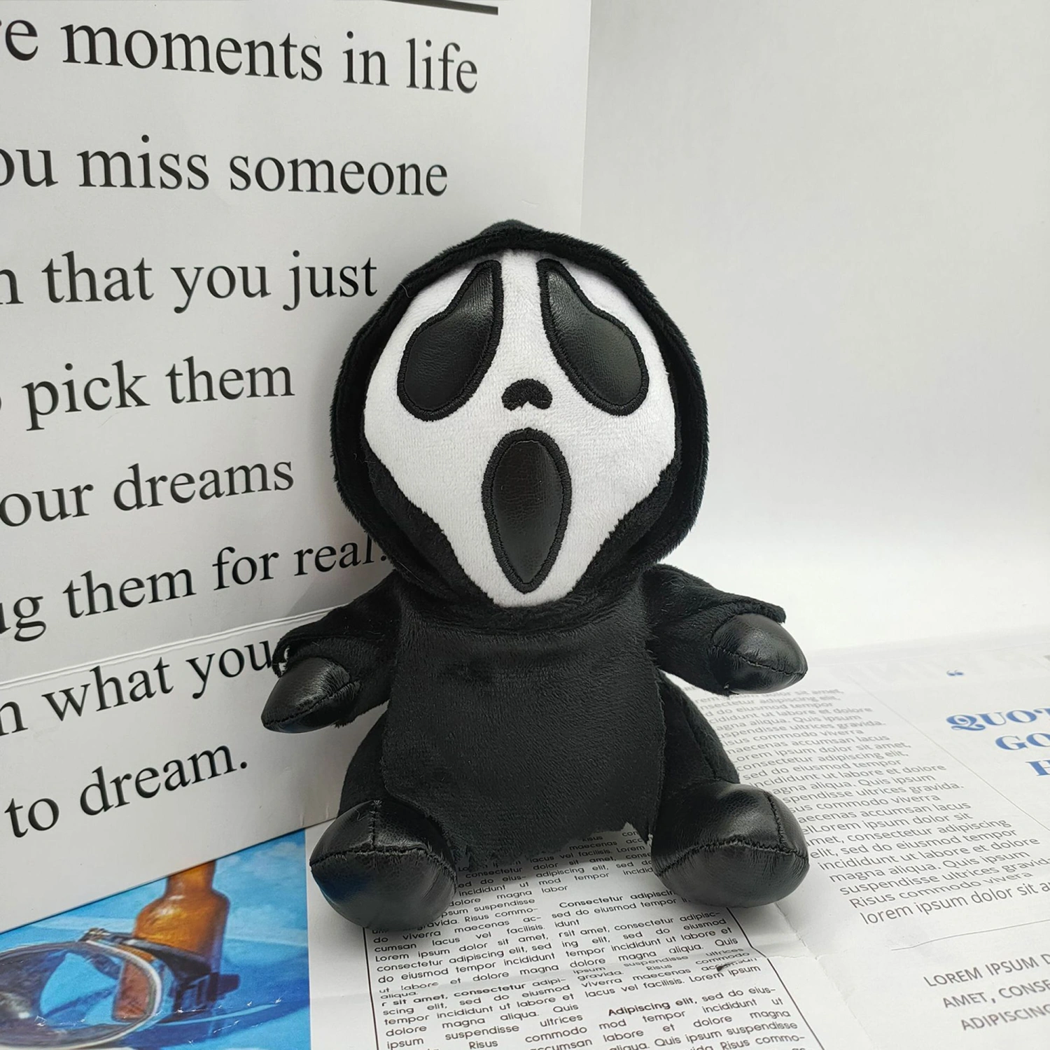 Ghost Face Plush Death Doll, Grimace Doll, Plush Toys, Ghost Robe 
