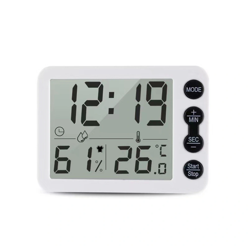 Multipurpose Timer Thermometer Hygrometer with Large Display Screen