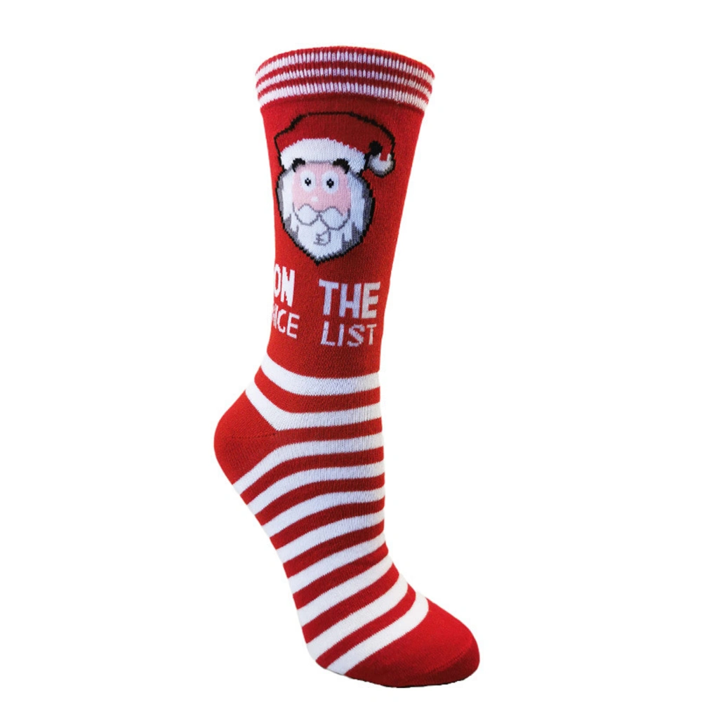 Christmas Women Knee-high Stockings, Cartoon Mid-calf Length Socks