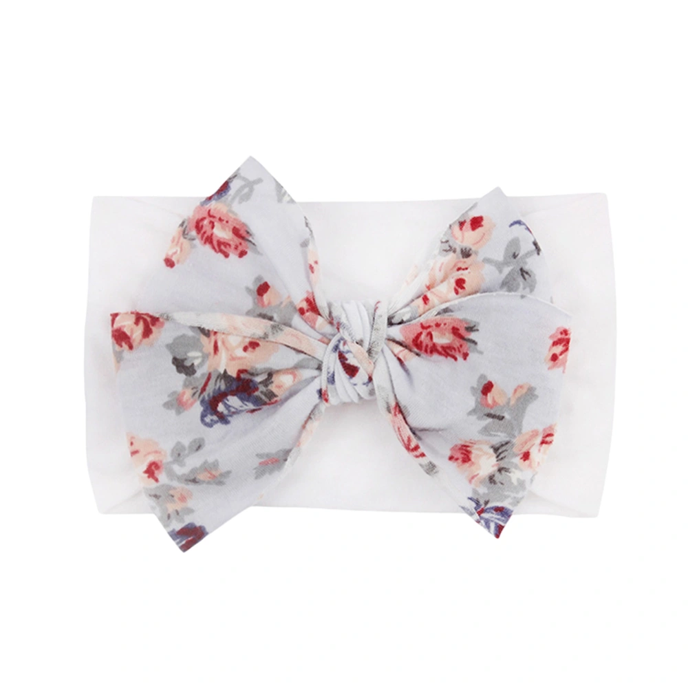 Baby Nylon Headbands, Elastic Infant Headbands with Floral Bows 