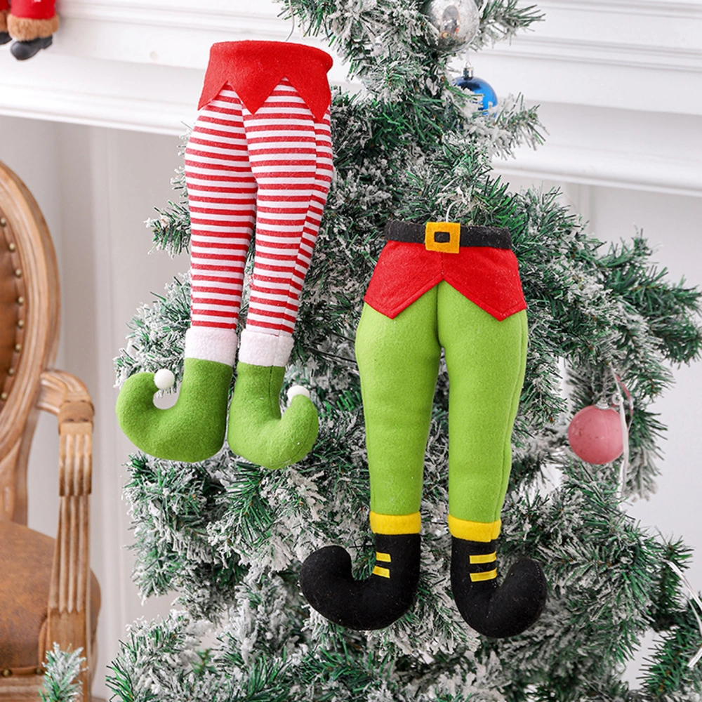 Christmas Elf Decorations, Plush Elf Legs Stuffed Feet with Shoes