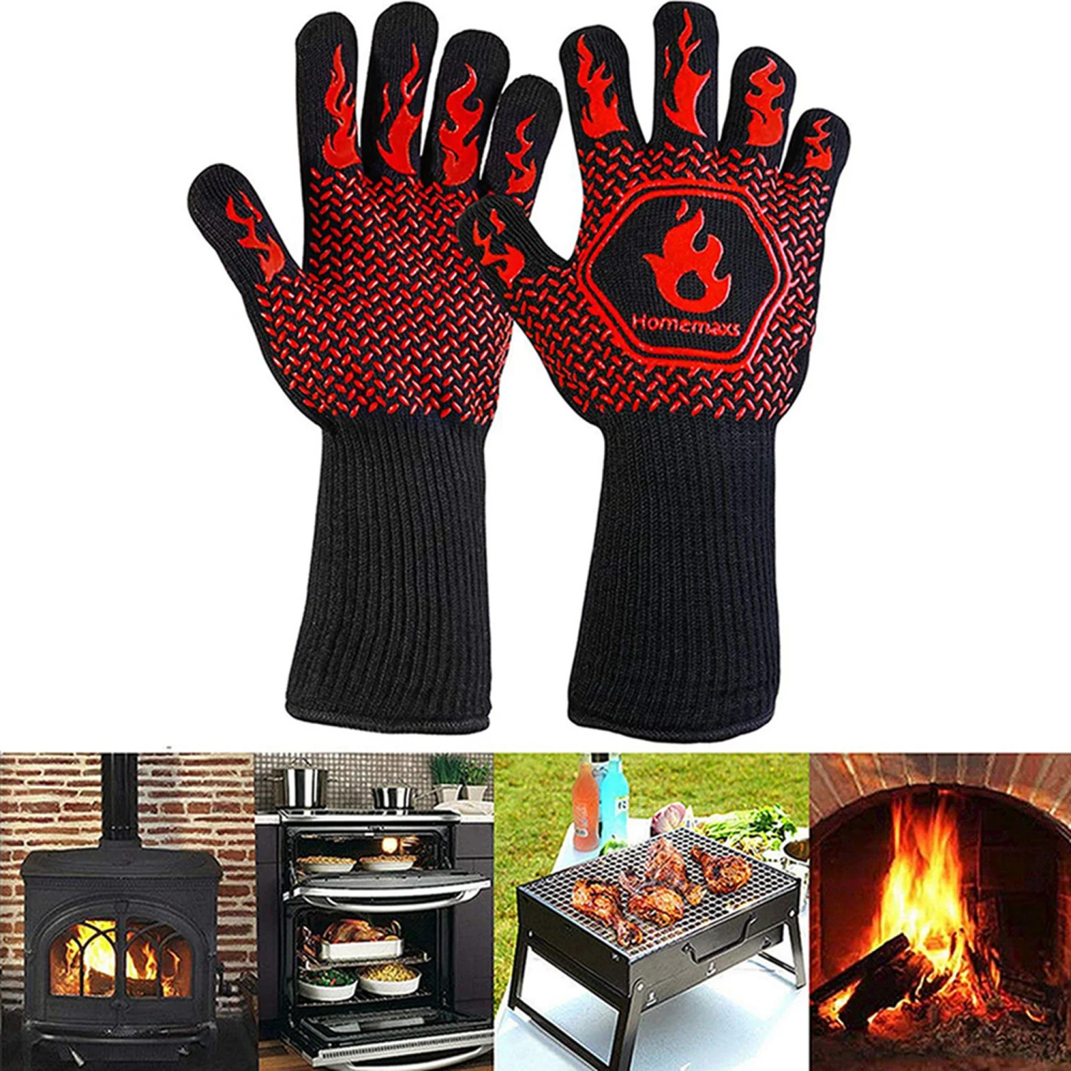 High-Temperature Resistant Gloves Fire-Retardant Anti-Scald Gloves