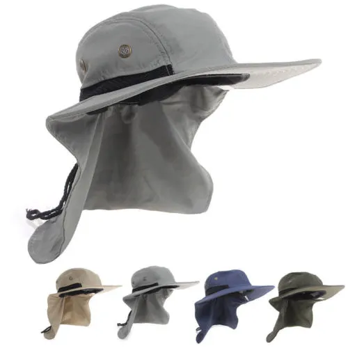 UV Protection Outdoor Sun Hat, Wide Brim Neck Flap Ear Full Cover