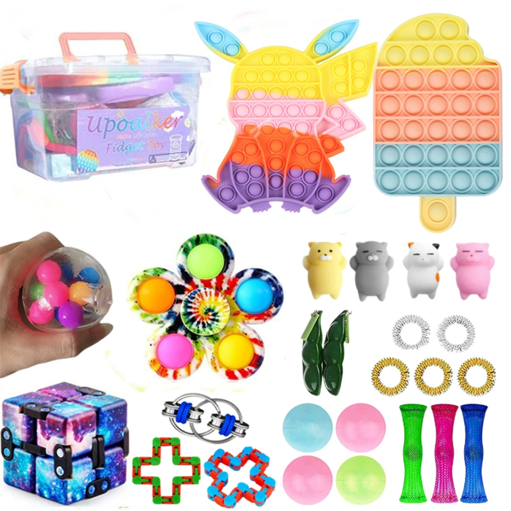 Decompression Toy Set with Storage Box, Stress Relief Accessory