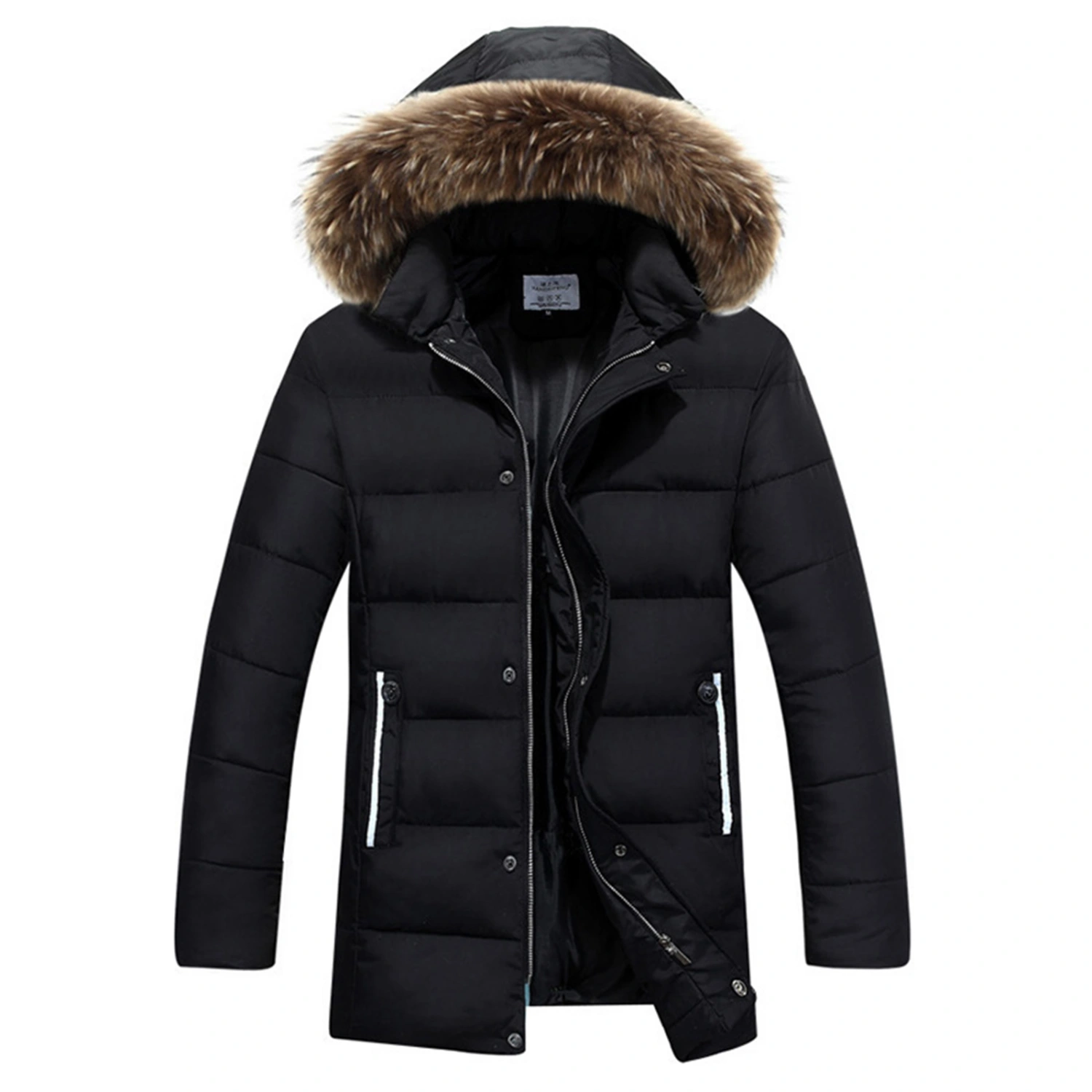 Winter Coats for Men, Cotton Lined Jackets with Pockets Outerwear