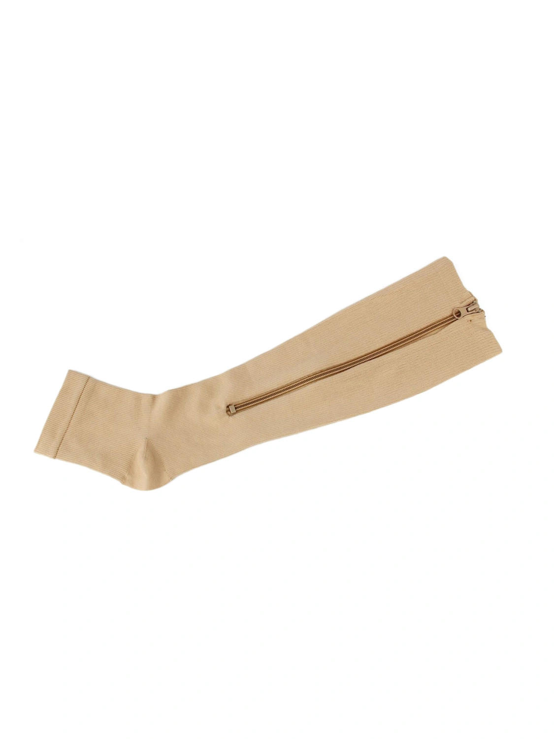 Zipper Compression Socks, Open-Toe Knee-High Leg Support Socks