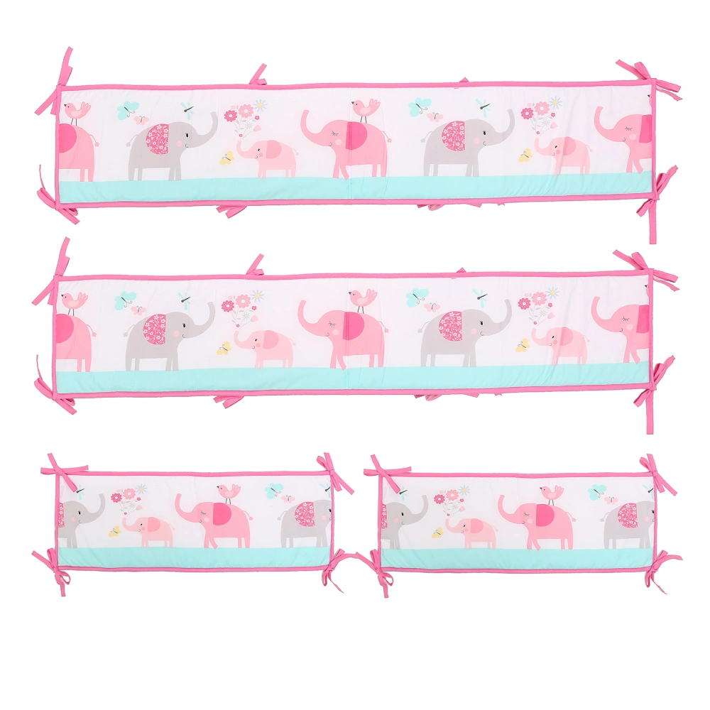 Tie-up Crib Rail Covers for Teething, Cartoon Printing Crib Rail Guard