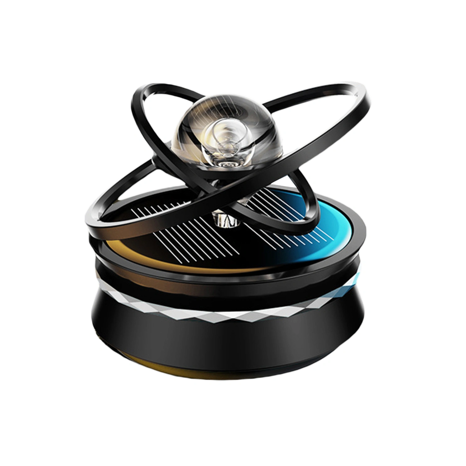 Solar Car Air Freshener, Rotating Ball Diffuser Dashboard Decor