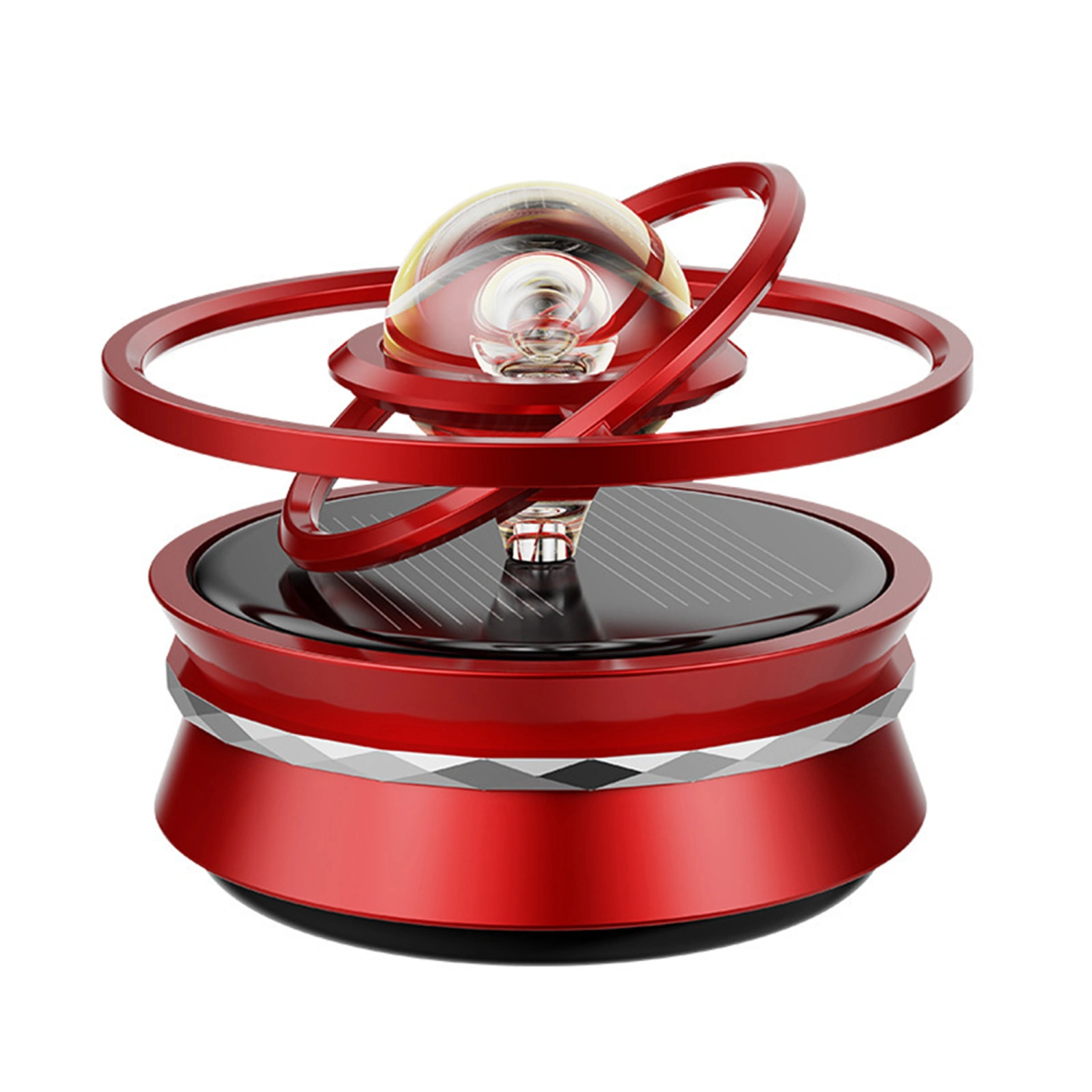 Solar Car Air Freshener, Rotating Ball Diffuser Dashboard Decor