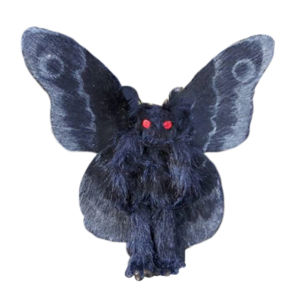 Moth Plush Doll with Bright Red Eye, Gothic Animal Decoration