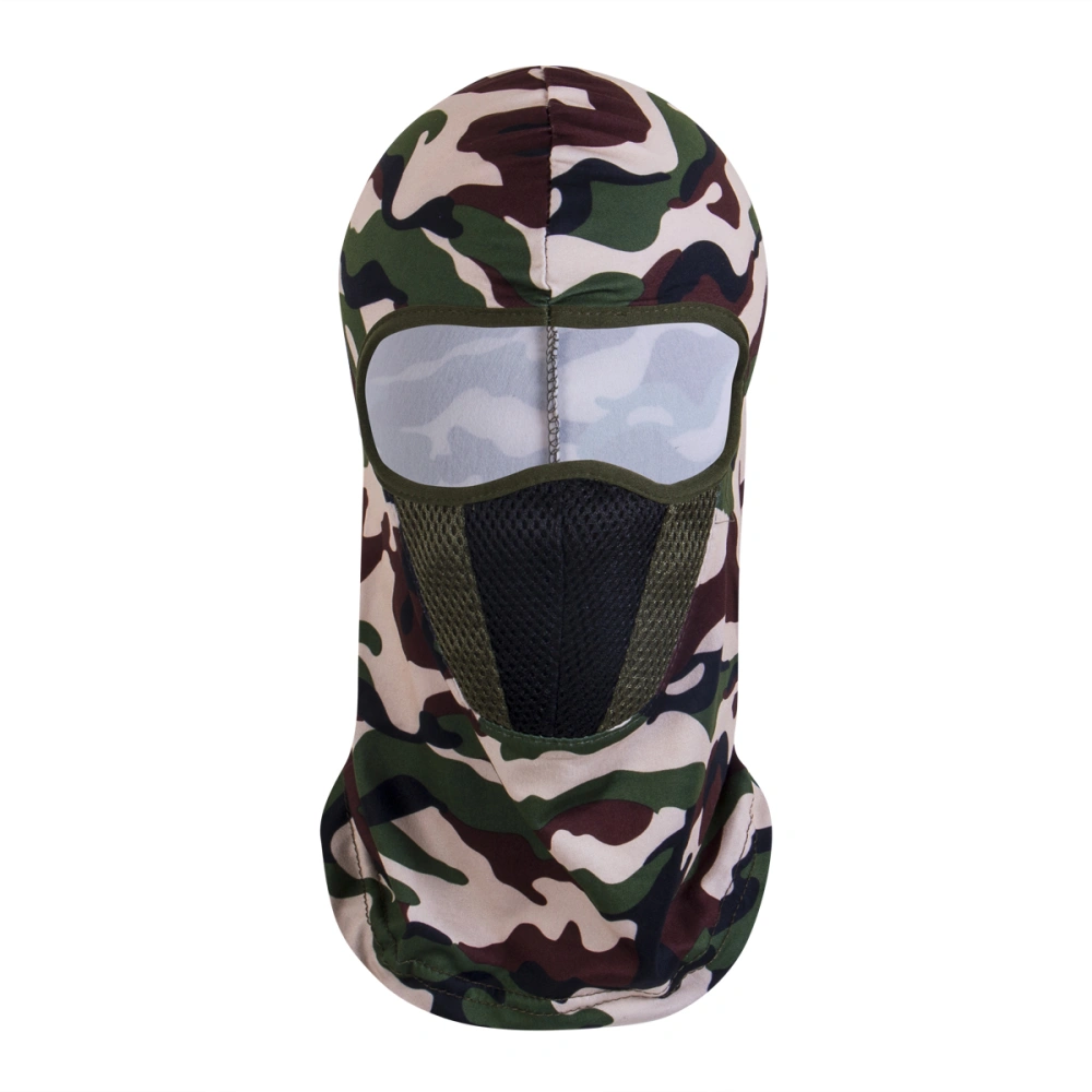 Unisex Thin Windproof Neck Face Mask, Pure Color/Camouflage Cap