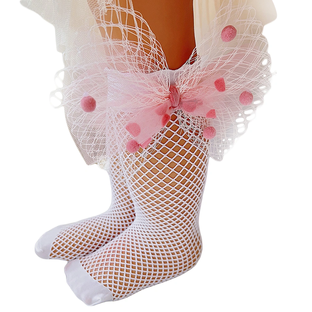 Baby Girls Calf Socks, Elastic Mesh Bowknot Soft Lightweight Socks