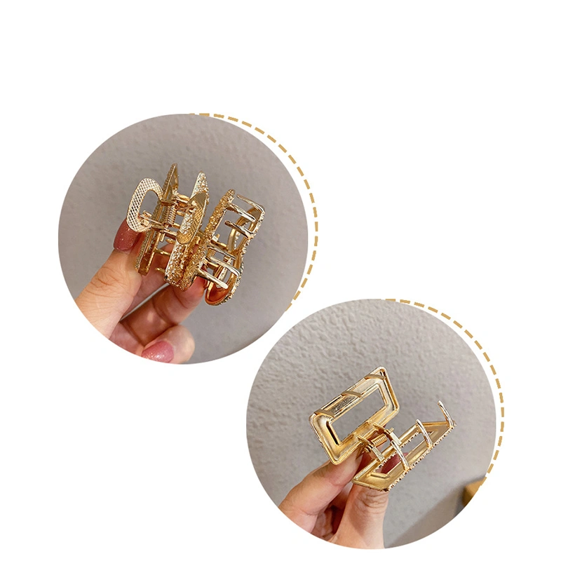 Women Gorgeous Hair Claw Clips, Non-Slip Hollow Out Metal Hair Clamps