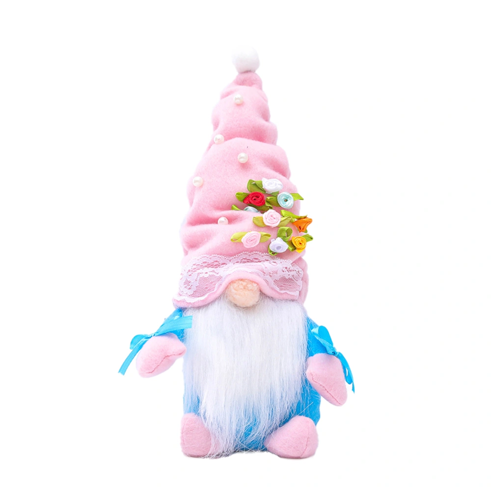 Mother’s Day Gnome Decoration Flower Pearl Scandinavian Nisse Doll