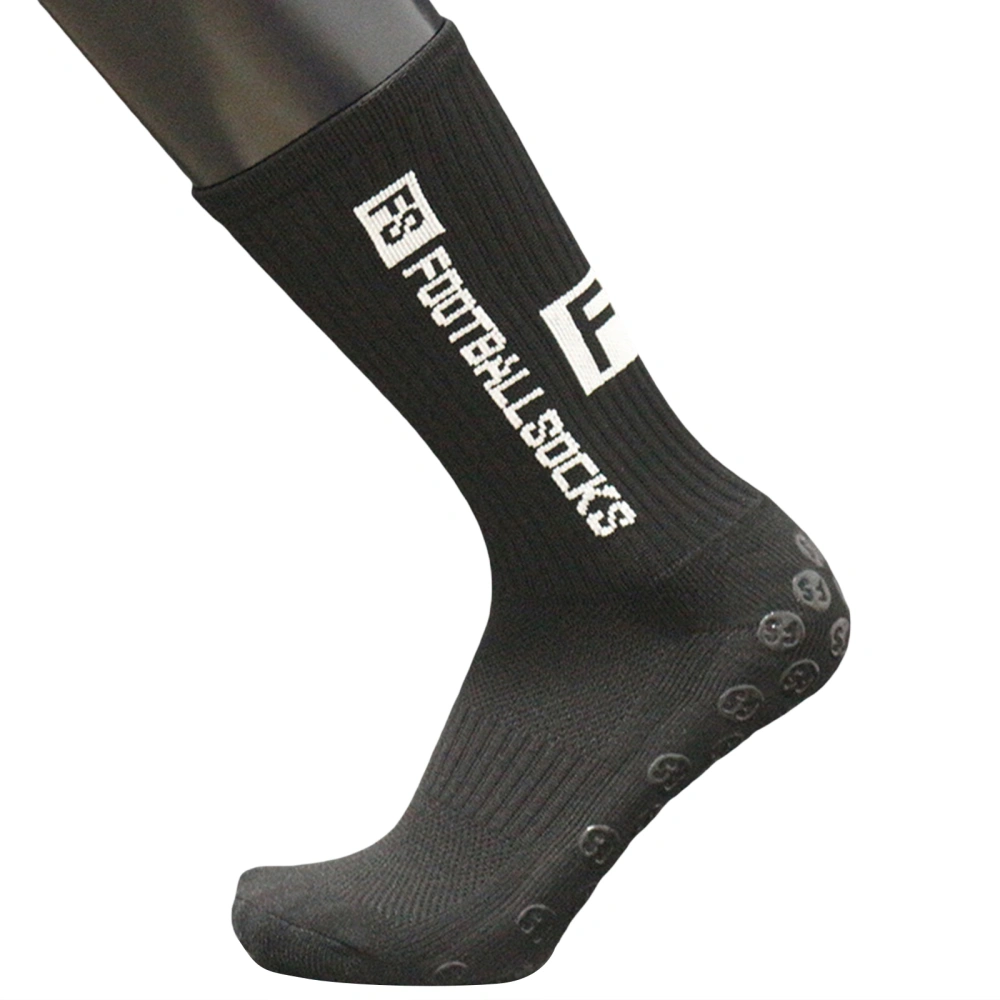 Men’ s Athletic Socks, Anti-Slip Letter Patterns Medium Tube Socks