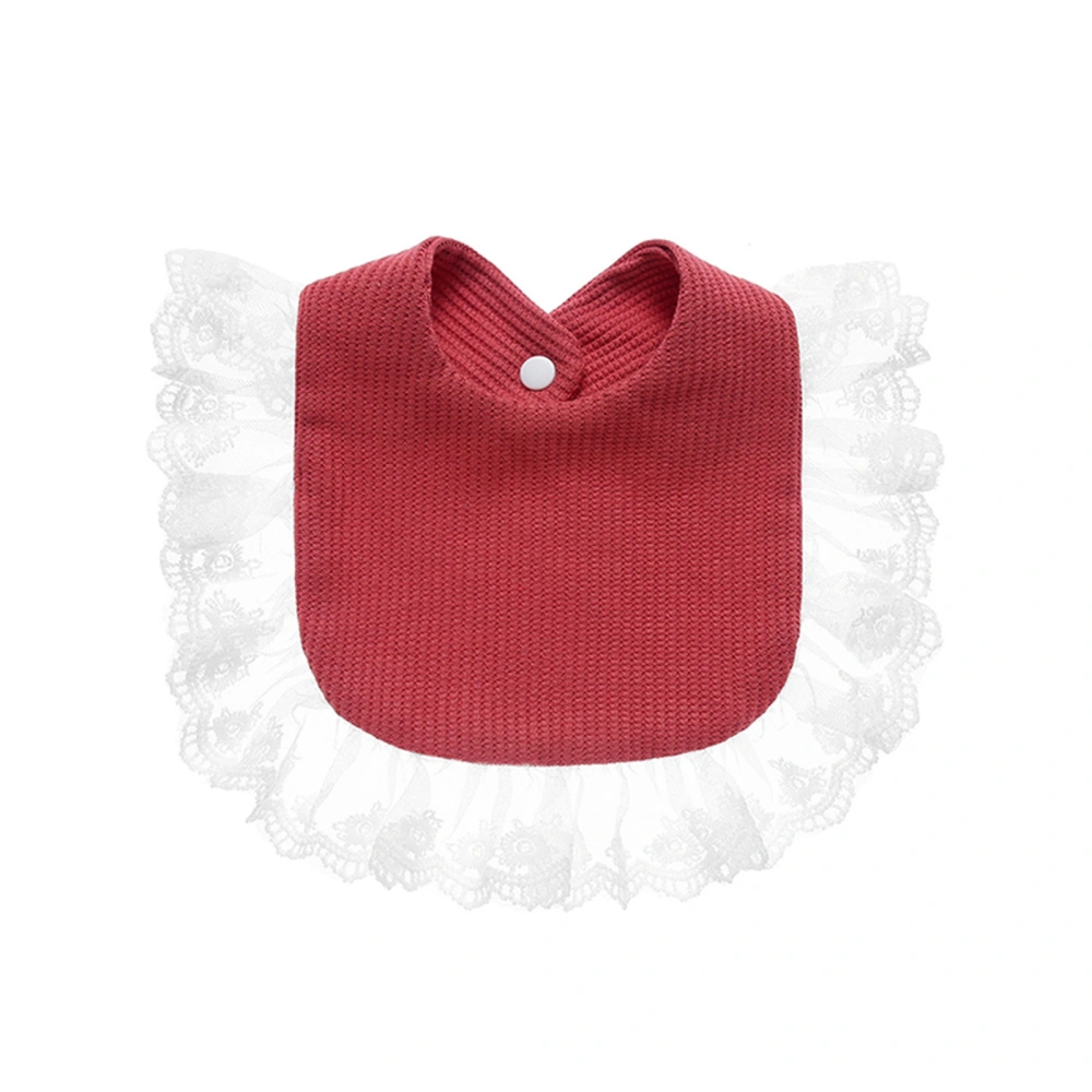 Infant Baby Drool Bibs Lace Trim Soft Toddler Teething Feeding Bib 