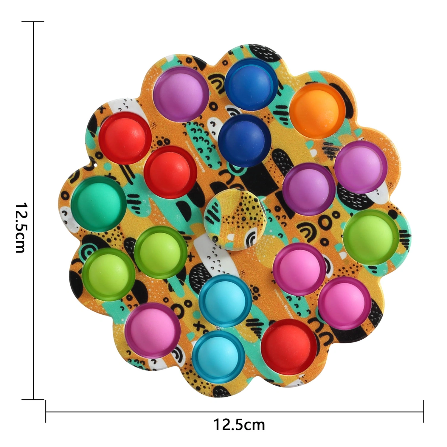 Push Pop Fidget Spinners, Abstract Spinning Bubble Sensory Hand Toys