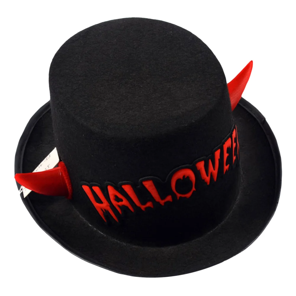 Funny Halloween Hat with Vampire Horn Letter Fancy Dress Tool