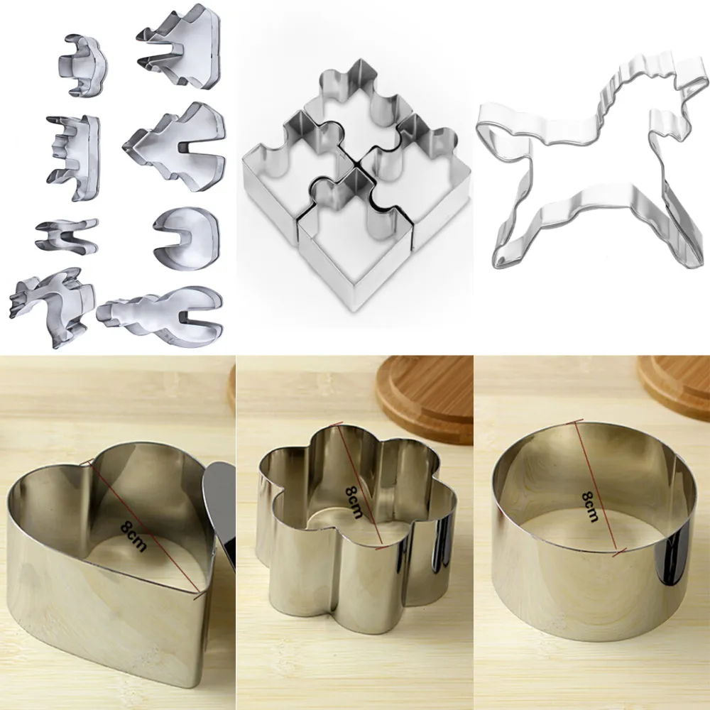 8/4/1PCSCookie Cake Cutters, Cute Shapes Cake Cutters, Biscuit Baking Molds