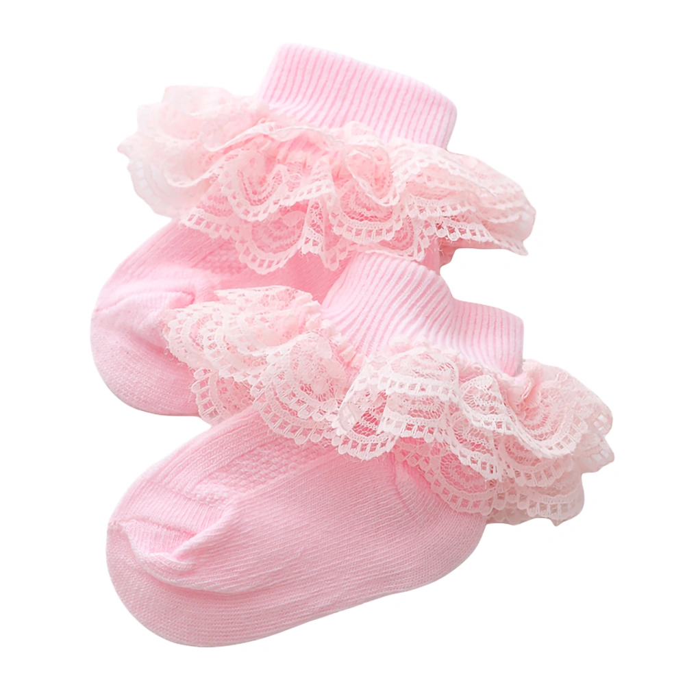 Baby Girls Boys Cotton Socks, Cute Eyelet Frilly Lace Baptism Socks