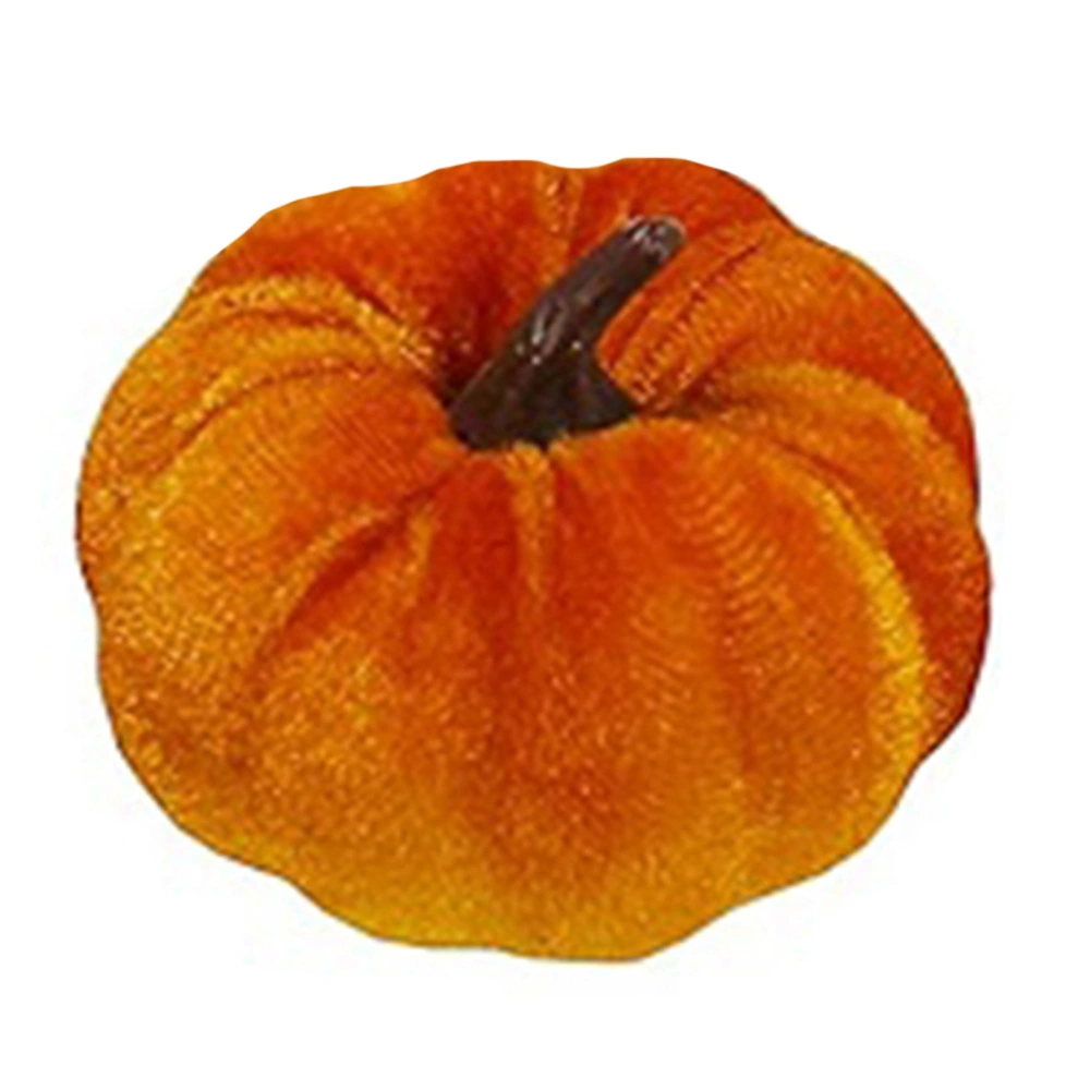 Mini Velvet Pumpkins, Fall Harvest Small Artificial Pumpkins