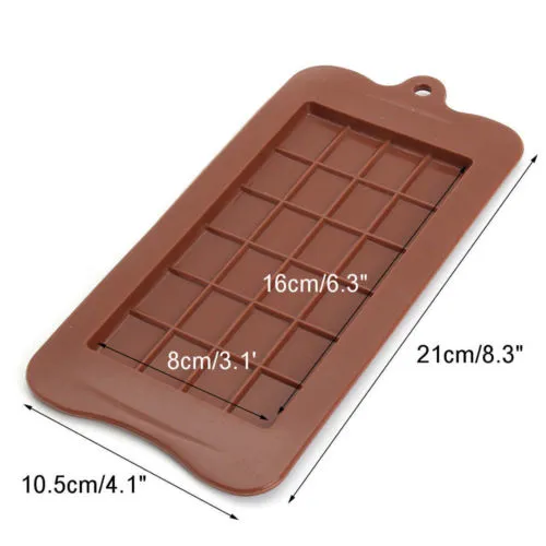 Kitchen Rectangle Silicone Chocolate Baking Mold 24 Compartments